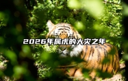 2026年属虎的大灾之年 2026年属虎人的全年运势详解
