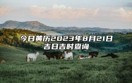 今日黄历2023年8月21日吉日吉时查询,老黄历宜忌
