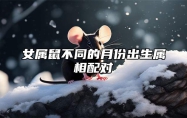 女属鼠不同的月份出生属相配对