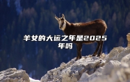 羊女的大运之年是2025年吗 属羊走大运年份