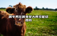 属牛男比属兔女大两岁能结婚吗