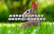 属兔男最有默契的生肖女，和属兔男缘分最深的生肖女 属兔男跟属什么的女人在一起好
