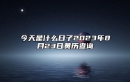 今天是什么日子2023年8月23日黄历查询,老黄历宜忌