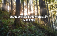 2009年6月25日出生的人命好吗 不同时辰八字运势详解