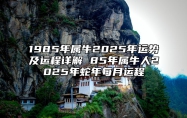 1985年属牛2025年运势及运程详解 85年属牛人2025年蛇年每月运程 85年牛未来5年运势