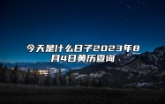 今天是什么日子2023年8月4日黄历查询,老黄历宜忌