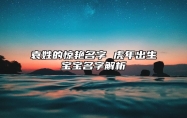 袁姓的惊艳名字 虎年出生宝宝名字解析