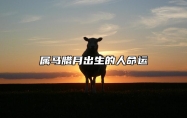 属马腊月出生的人命运 属马的腊月出生的人的命运