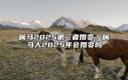 属马2025第三者婚变，属马人2025年会婚变吗 属马的2025年运势和财运怎么样