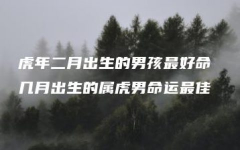 虎年二月出生的男孩最好命 几月出生的属虎男命运最佳