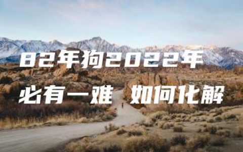 82年狗2022年必有一难 如何化解