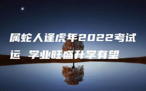 属蛇人逢虎年2022考试运 学业旺盛升学有望