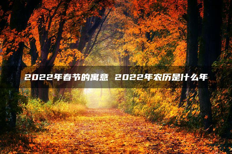 2022年春节的寓意 2022年农历是什么年