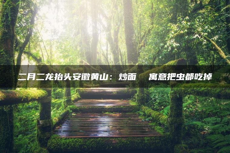 二月二龙抬头安徽黄山：炒面  寓意把虫都吃掉