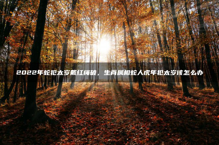 2022年蛇犯太岁戴红绳破，生肖属相蛇人虎年犯太岁该怎么办