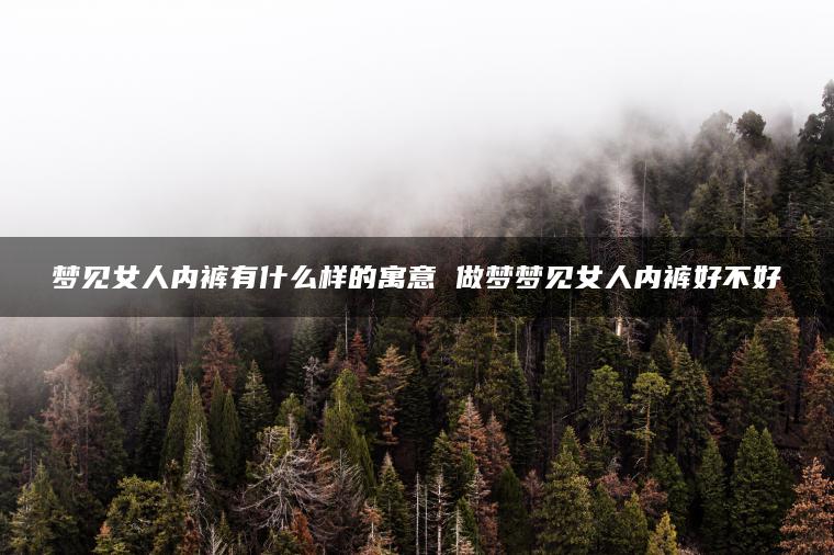 梦见女人内裤有什么样的寓意 做梦梦见女人内裤好不好