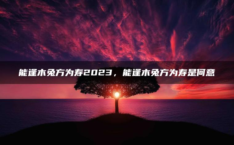 能逢木兔方为寿2023，能逢木兔方为寿是何意