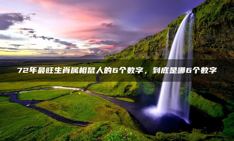 72年最旺生肖属相鼠人的6个数字，到底是哪6个数字