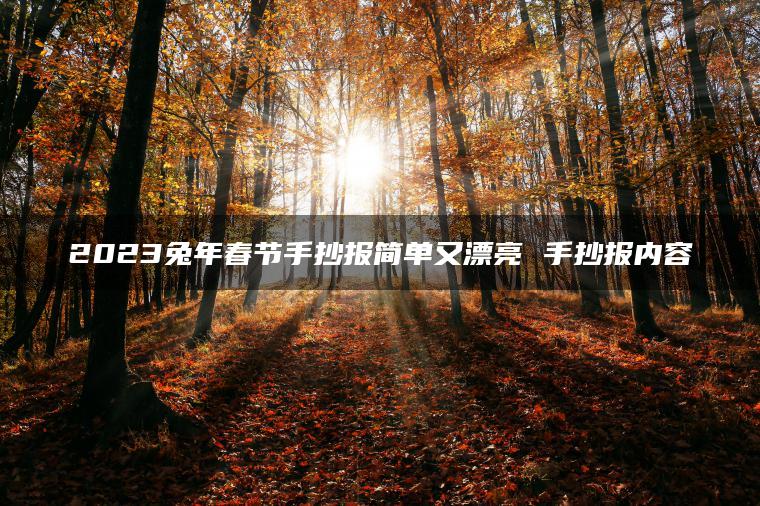 2023兔年春节手抄报简单又漂亮 手抄报内容