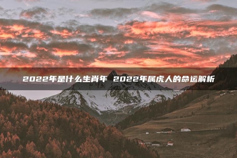 2022年是什么生肖年 2022年属虎人的命运解析