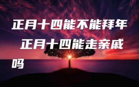 正月十四能不能拜年 正月十四能走亲戚吗