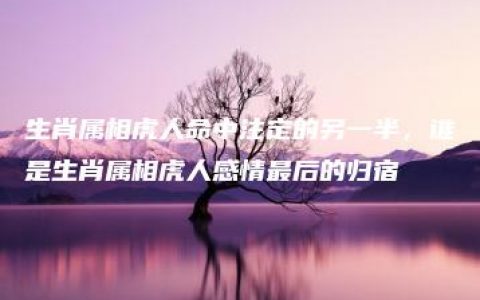 生肖属相虎人命中注定的另一半，谁是生肖属相虎人感情最后的归宿