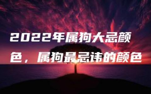 2022年属狗大忌颜色，属狗最忌讳的颜色