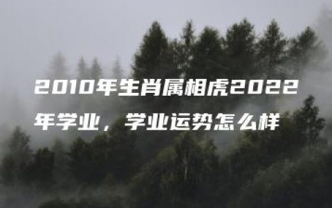 2010年生肖属相虎2022年学业，学业运势怎么样