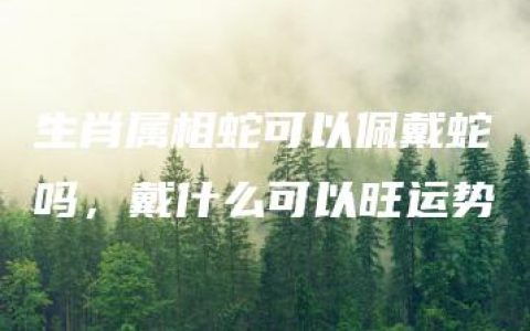 生肖属相蛇可以佩戴蛇吗，戴什么可以旺运势