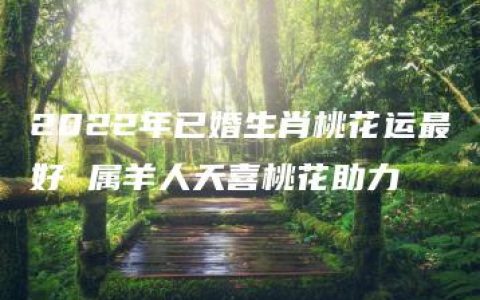 2022年已婚生肖桃花运最好 属羊人天喜桃花助力