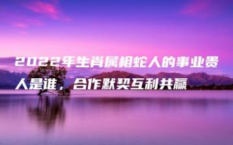 2022年生肖属相蛇人的事业贵人是谁，合作默契互利共赢