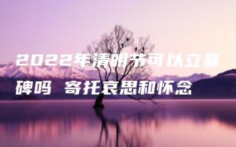 2022年清明节可以立墓碑吗 寄托哀思和怀念