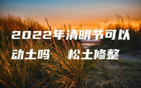 2022年清明节可以动土吗  松土修整