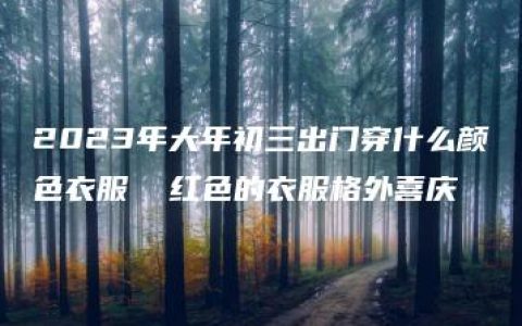 2023年大年初三出门穿什么颜色衣服  红色的衣服格外喜庆