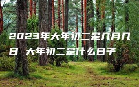 2023年大年初二是几月几日 大年初二是什么日子