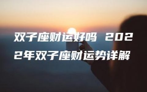 双子座财运好吗 2022年双子座财运势详解