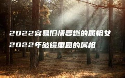 2022容易旧情复燃的属相女 2022年破镜重圆的属相