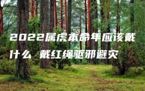 2022属虎本命年应该戴什么 戴红绳驱邪避灾