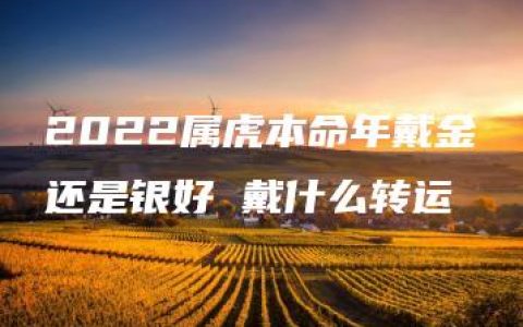 2022属虎本命年戴金还是银好 戴什么转运