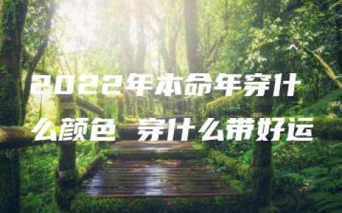 2022年本命年穿什么颜色 穿什么带好运