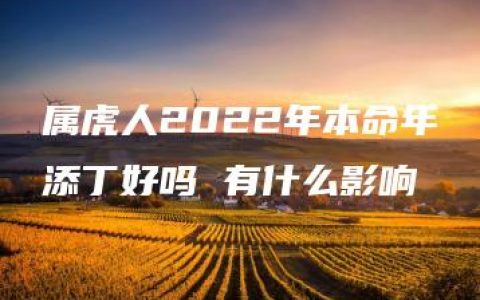 属虎人2022年本命年添丁好吗 有什么影响