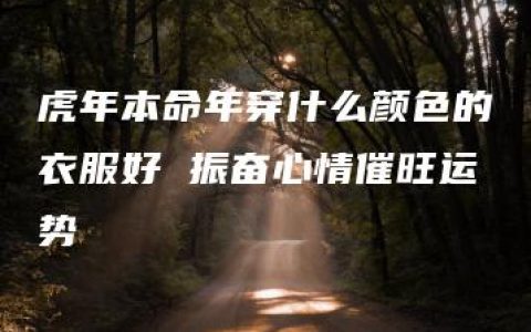 虎年本命年穿什么颜色的衣服好 振奋心情催旺运势