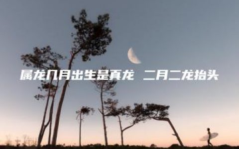 属龙几月出生是真龙 二月二龙抬头