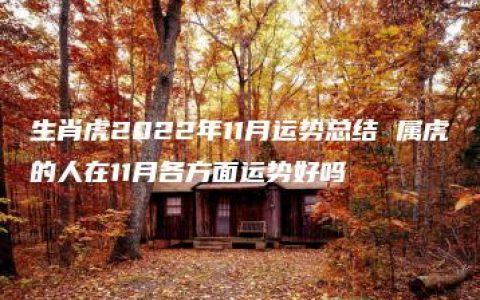 生肖虎2022年11月运势总结 属虎的人在11月各方面运势好吗