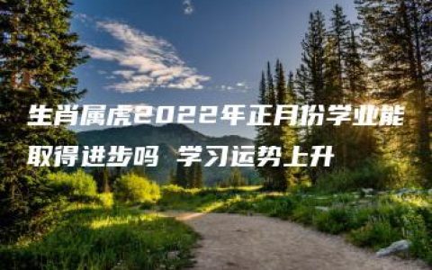 生肖属虎2022年正月份学业能取得进步吗 学习运势上升