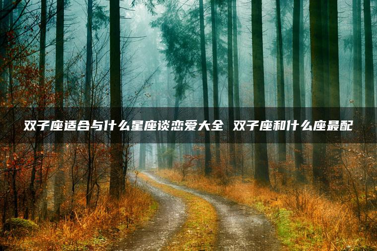 双子座适合与什么星座谈恋爱大全 双子座和什么座最配