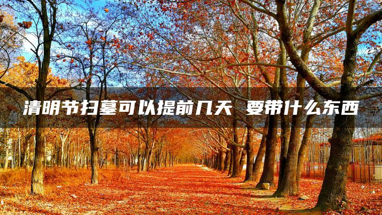 清明节扫墓可以提前几天 要带什么东西