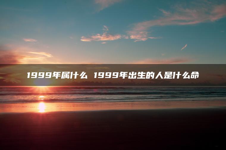 1999年属什么 1999年出生的人是什么命