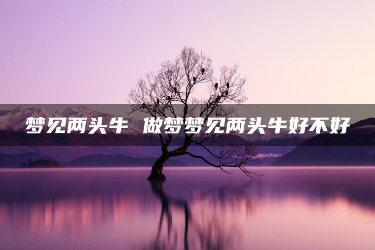 梦见两头牛 做梦梦见两头牛好不好