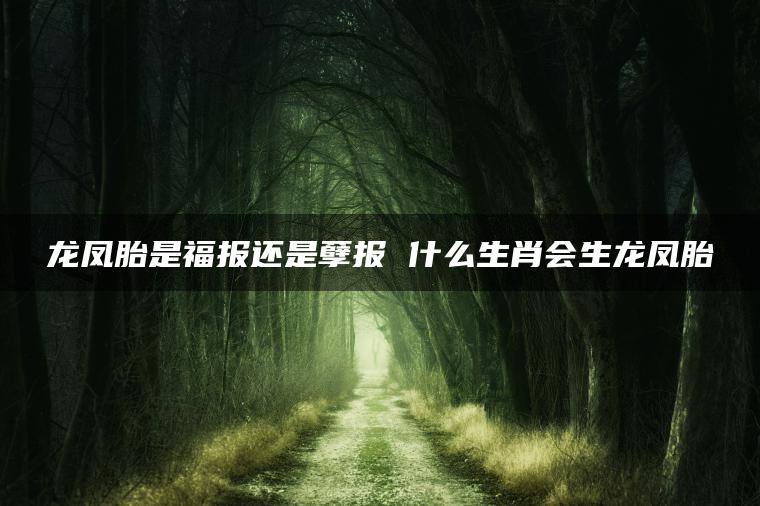 龙凤胎是福报还是孽报 什么生肖会生龙凤胎